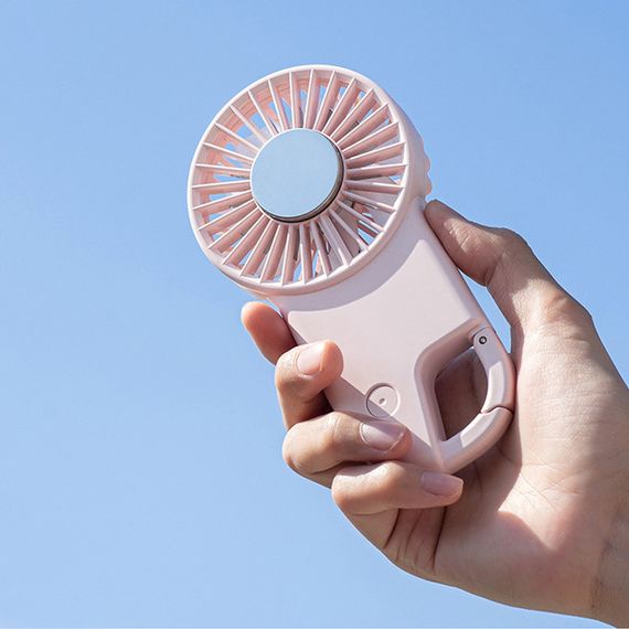 Портативний вентилятор SQT-BF2 з карабіном 1800mAh Pink | Зображення 1