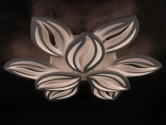 Люстра світлодіодна стельова LED світильник для квартири на стелю лед з пультом 25728 Білий 10х70х70 см. | Зображення 3