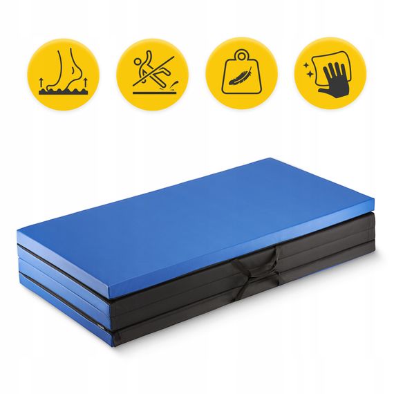 Мат гімнастичний складаний 4FIZJO XL 240 x 120 x 5 см Blue (P-5907739319715) | Зображення 9