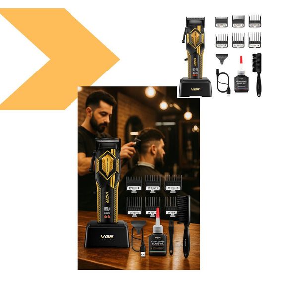 Машинка для стрижки безпроводна VGR V-119 GOLD (46514-VGR-119 GOLD_1416) | Зображення 6