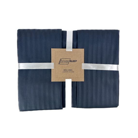 Комплект постільної білизни SoundSleep Stripe Dark Grey сатин-страйп євро 200х220 см темно-сірий (2251736516015) | Зображення 4