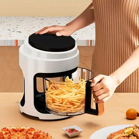 Чорна Аерофритюрниця безмасляна сенсорна на 6л Gold Diamond TK9905 3200Вт | Зображення 4