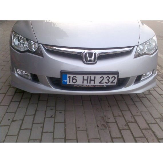 Накладка на передний бампер 2006-2009 (под покраску) для Honda Civic Sedan VIII 2006-2011 гг. | Зображення 1