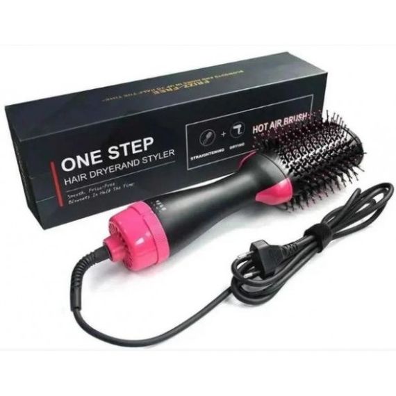 Фен брашинг One step Hair Dryer 1000 Вт | Фен гребінець 3в1 | Фен гребінець для укладання волосся Фен щітка one step Фен гребінець AC-595 для волосся | Зображення 1