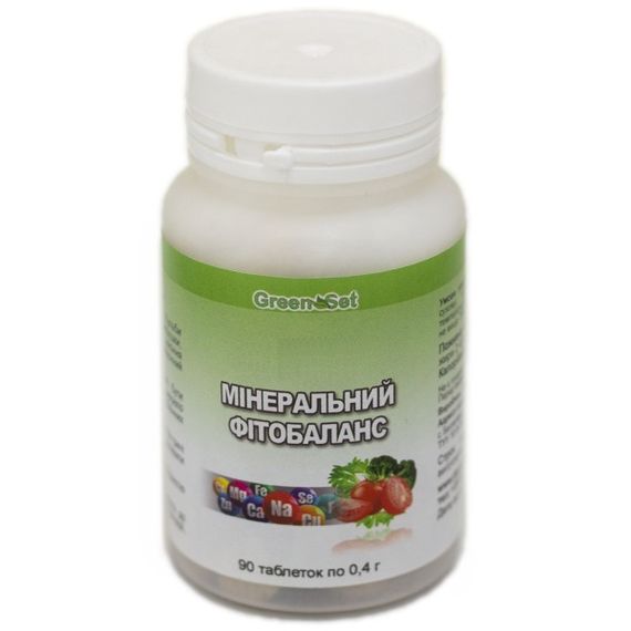 Суміш екстрактів GreenSet Мінеральний Фітобаланс 90 таблеток