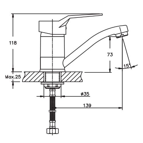 Змішувач для кухні Haiba ZEON 555 HB0414 | Зображення 1