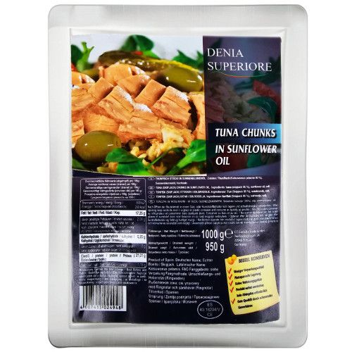 Тунець шматками в соняшниковій олії Safe Denia 1000 г Іспанія