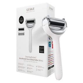 Електронний ролер для обличчя та тіла з мікроголками GESKE MicroNeedle Face&Body Roller 8в1 white
