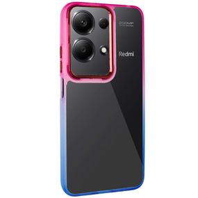 Чехол TPU+PC Fresh sip series для Xiaomi Redmi Note 13 Pro 4G / Poco M6 Pro 4G Синий / Розовый