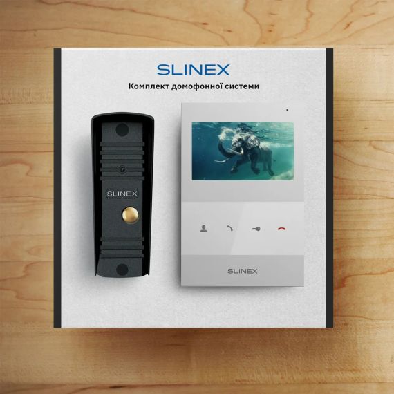 Slinex ML-16HD(Black)+SQ-04M(White) Комплект відеодомофону | Зображення 3