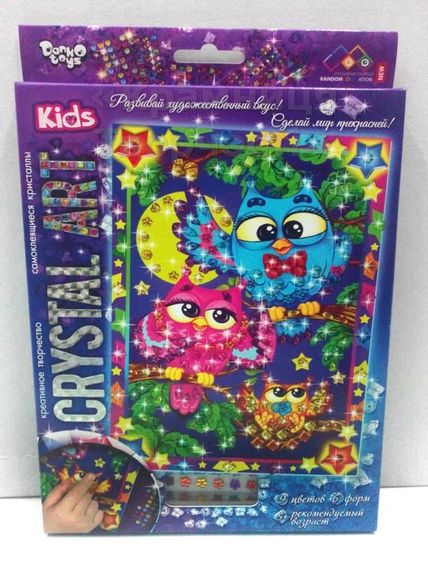 Набір творчої творчості "CRYSTAL ART KIDS" CArt-01 Danko Toys Совенята Вид 9