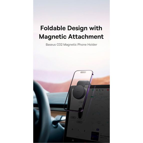 Універсальний автотримач Baseus C02 Magnetic Phone Holder Cluster Black (SUCC000201) | Зображення 8