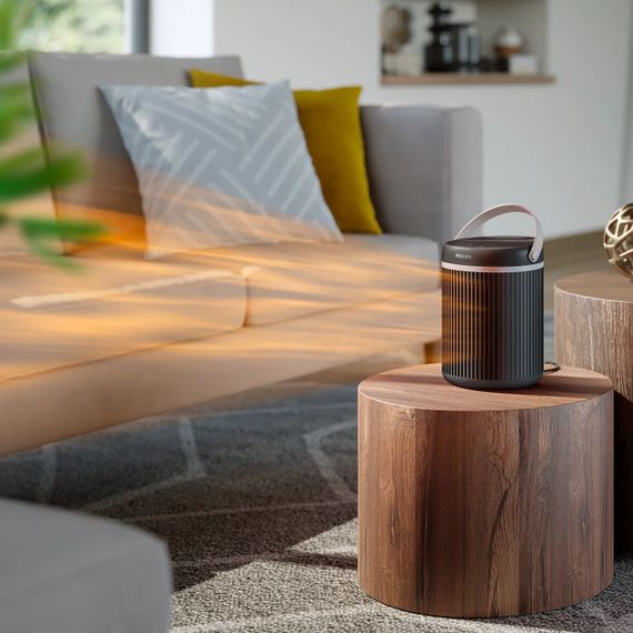 Тепловентилятор Philips Series 3000, 20м2, 2000Вт, електр. упр-ння, керамич.нагрів.елемент, Wi-Fi, темно-сірий (CX3120/01) | Зображення 3