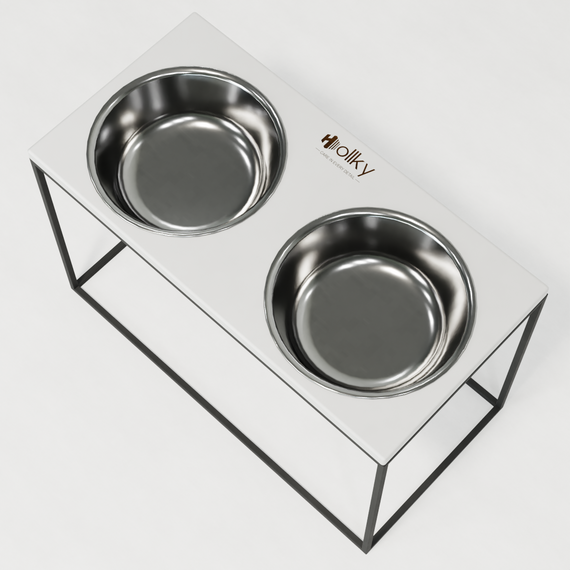 Миски на подставке для очень больших собак Hollky Base XXL40 (2 × 2,8 л) BXXL40-643240-GRWH | Зображення 4