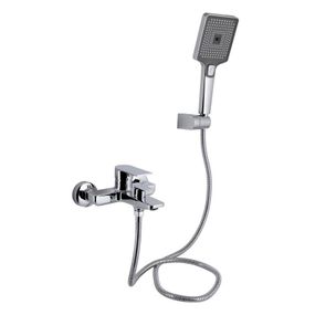 Смеситель для ванны Qtap Aries (c душевым гарнитуром) QTARI259CRM45559 Chrome