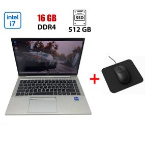 Ультрабук HP EliteBook 840 G8 / 14" (1920x1080) IPS / Intel Core i7-1185G7 (4 (8) ядра по 3.0 - 4.8 GHz) / 16 GB DDR4 / 512 GB SSD / Intel Iris Xe Graphics / WebCam б/в + Подарунок Мишка та килимок
