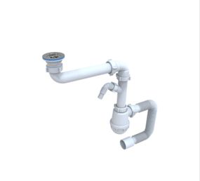 Сифон "Лотос-мойка эконом место" с отводом для стиральной машины