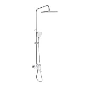 Душова система універсальна Qtap Presto на три споживачі (з виливом) QTPRE111CRW45580 Chrome/White