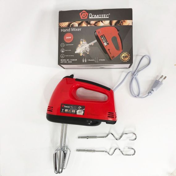 Кухонний ручний міксер хороший DOMOTEC, Міксер двованчиковий побутовий блендер ручний BZ-98 | Зображення 6