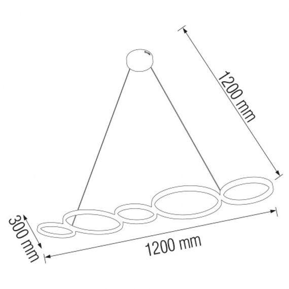 Люстра LED "OLYMPIC" 45W  чорна | Зображення 2