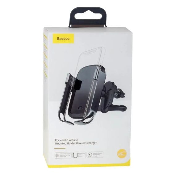 Автотримач Baseus Wireless Charger бездротова зарядка WXHW01 Колір Чорний, 01 | Зображення 2