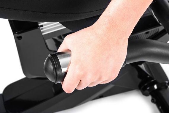 Горизонтальний велотренажер Hop-Sport HS-070L Helix сріблястий iConsole+ | Зображення 8
