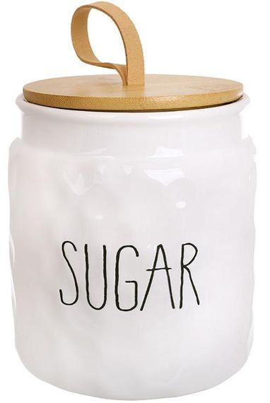 Банка керамічна Ceram-Bamboo "Sugar" 1л з бамбуковою кришкою