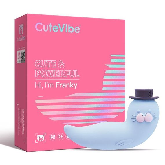 Вакуумний вібратор CuteVibe Franky Blue | Зображення 4