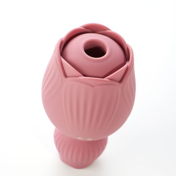 Вібратор для клітора-квітка двосторонній Sweet Em Velvet Lure, рожевий Sex Aura | Зображення 2