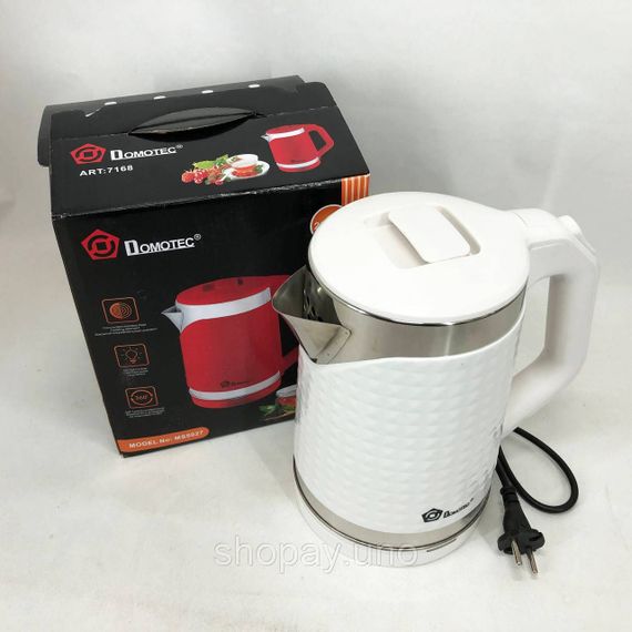 Електрочайник Domotec MS-5027 2000 Вт. Колір: білий | Зображення 2