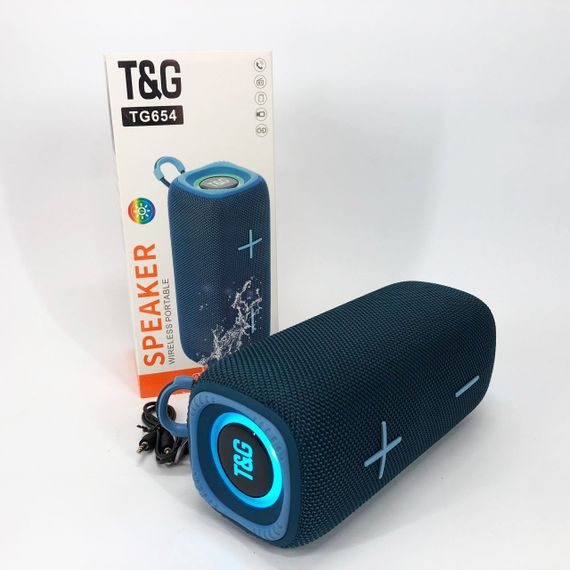 Портативна Bluetooth колонка TG654 8W з підсвічуванням. VJ-258 Колір: синій | Зображення 6