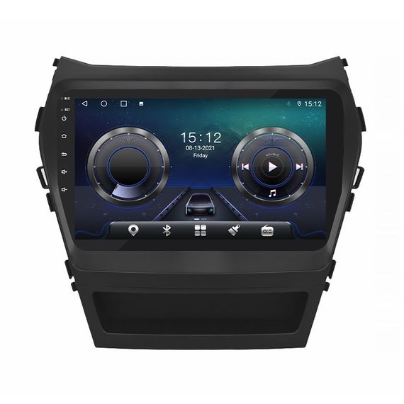 Штатна магнітола Lesko для Hyundai Santa Fe III Рестайлинг 2015-2018 екран 9" 4/64Gb/ 4G/ Wi-Fi/ CarPlay GPS