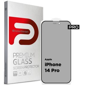 Стекло защитное Armorstandart Pro Anti-spy Matte Apple iPhone 14 Pro Black (ARM68604)