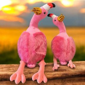 Іграшка обіймашка м'яка Фламінго в короні 130см Рожевий