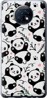 Чохол на Xiaomi Redmi Note 9T Панди "4318u-2261-2448"