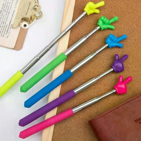 Указка палец телескопическая 21/69 см Pick-me пикми палочка, выдвижная «Рука» | Зображення 1