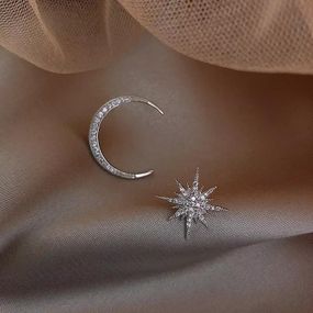 Сережки місяць зірка, сережки з місяцем з зірками, сережки з зіркою, сережки півмісяць, сережки луна, сережки зірочки