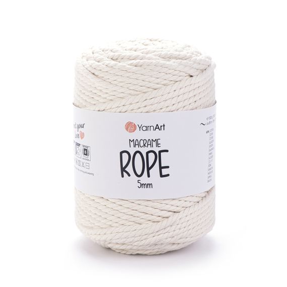 Пряжа YarnArt Macrame Rope 5 мм 752 бавовняний шнур для макраме, панно та кашпо