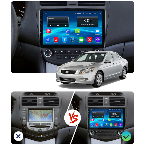 Штатная магнитола Lesko для Honda Accord VII Рестайлинг 2005-2008 экран 10" 1/16Gb/ Wi-Fi Optima GPS Android | Зображення 5