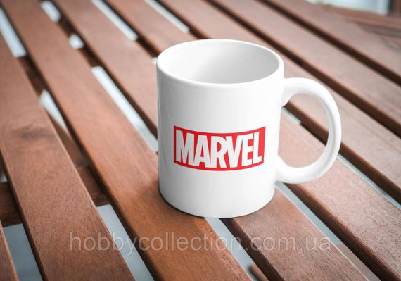 Кружка з принтом "Marvel" 330 мл Біла | Зображення 5