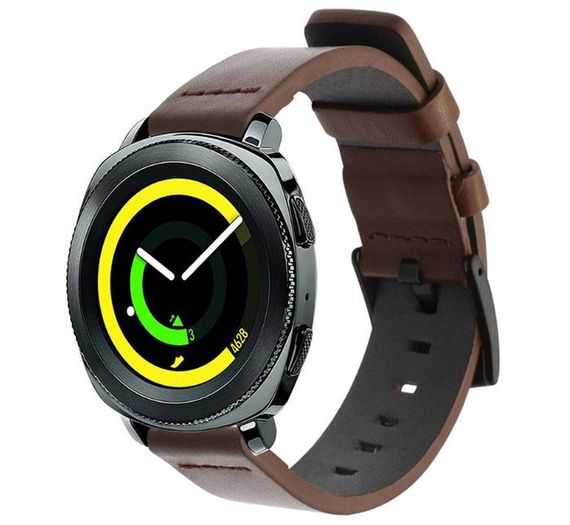 Кожаный ремешок Primo Classic для часов Samsung Gear Sport SM-R600 - Coffee