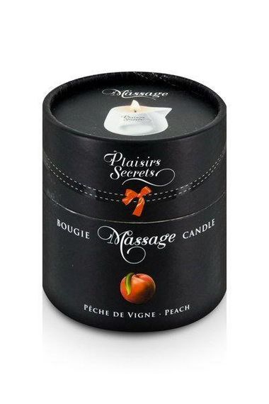 Масажна свічка Plaisirs Secrets Peach (80 мл) подарункова упаковка, керамічний посуд Sex Aura | Зображення 2