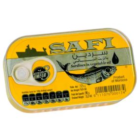 Консерва рибна сардина шматками в олії MK Safi 125 г, ж/б