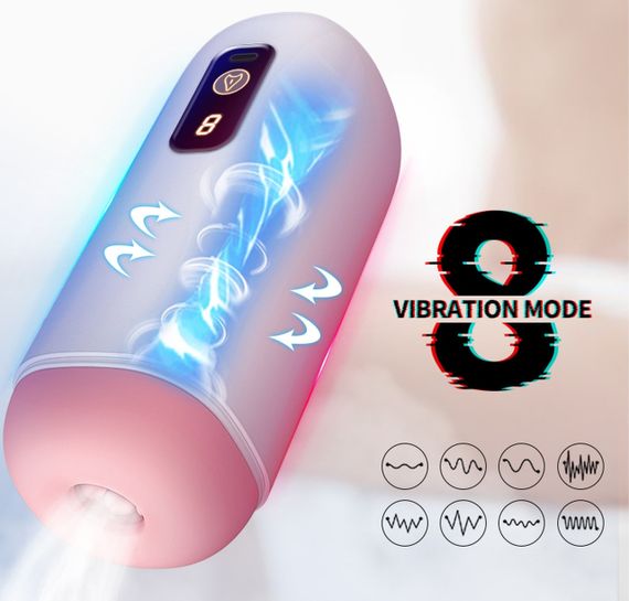 Автоматичний мастурбатор FOX - USB Rechargeable, 8 vibration functions, BS6300068 Sex Aura | Зображення 3