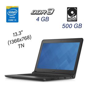 Ноутбук Dell Latitude E3350 / 13.3" (1366x768) TN / Intel Core i3-5005U (2 (4) ядра по 2.0 GHz) / 4 GB DDR3 / 500 GB HDD / Intel HD Graphics 5500 / WebCam / Windows 10 Pro б/у