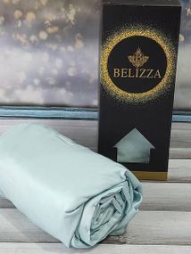 Простынь сатиновая на резинке  Belizza Mint 160х200см