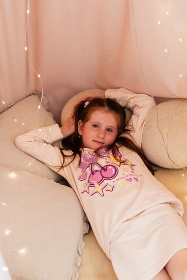 Комплект для дівчинки (джемпер+спідниця) Носи своє 116 Бежевий (p-6150-104460) | Зображення 8