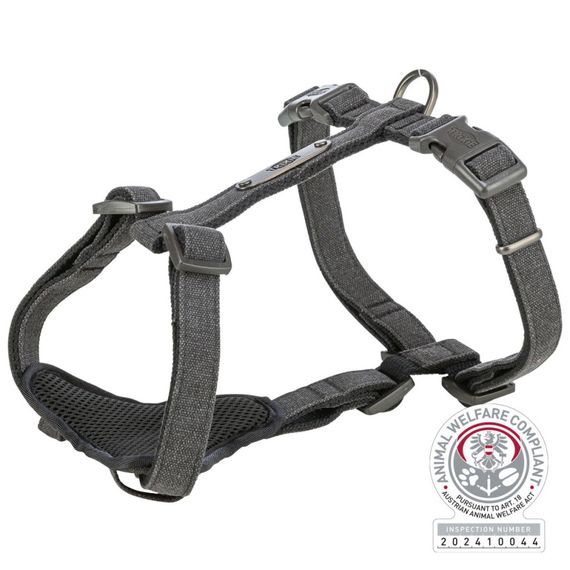 Шлея Trixie CityStyle H-harness для собак бавовна M–L 52–75 см 20 мм чорна | Зображення 4