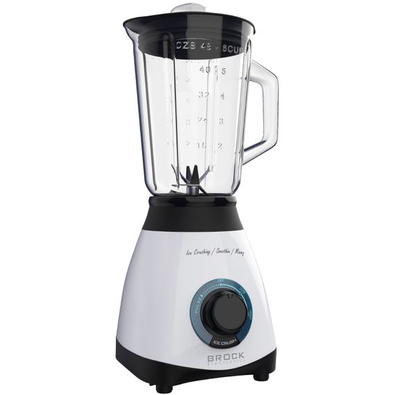 Блендер BROCK BL 1501 WH стаціонарний 500Вт/ скляна чаша 1,5л/ PULSE/ 2 швидкості/ дроблення льоду | Зображення 7