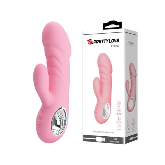 Вібратор PRETTY LOVE ANSEL USB PINK 7 function Sex Aura